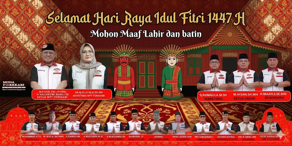 mediaforkabi's tweet photo. Selamat Hari Raya Idul Fitri 1447 H
Mohon Maaf Lahir dan Batin https://t.co/gTWa78jo47