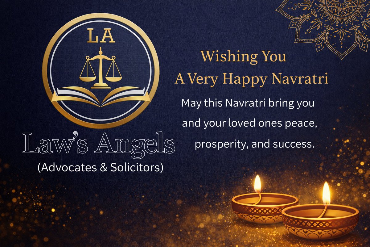 LawsAngelsLegal's tweet photo. This Navratri, may the values of strength, truth, and justice prevail in all we do.
Wishing everyone a prosperous and joyful Navratri.

#Navratri #FestiveGreetings #Lawyers #LegalProfession #India #CorporateLaw #LawFirm #LawsAngelsLegal https://t.co/B28LAAmAt7