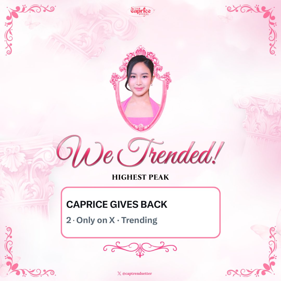 TEAM CAPRICE TRENDSETTER tweet media