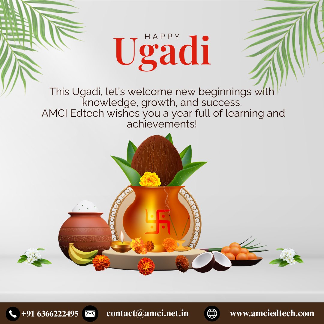 amciedtech's tweet photo. This Ugadi, let’s welcome new beginnings with knowledge, growth, and success. 📚✨
AMCI Edtech wishes you a year full of learning and achievements!

#UgadiWishes #FutureReady #AMCIEdtech #LearningNeverStops #Zlipp https://t.co/flPQ8P6zNr