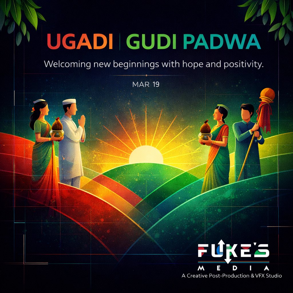 FukesMedia's tweet photo. Welcoming new beginnings with hope and positivity.

Happy Ugadi &amp; Gudi Padwa
- Fuke's Media LLP
#happyugadi #happygudipadwa✨ #ugadi #ugadi2026

💡 VFX | Editing | Design | Post-Production

#FukesMediaLLP https://t.co/zBdmzBrQLH