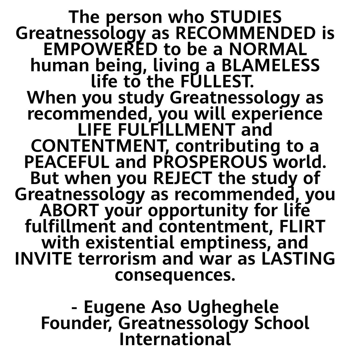 Greatnessology School International tweet media
