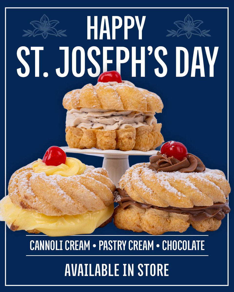 LisciosBakery's tweet photo. Sweeten your St. Joseph’s Day celebration with our traditional St. Joseph’s cakes, available through Easter.

#LisciosBakery #LisciosDeli #SouthJerseyEats #BakeryAndDeli #LocalFavorites https://t.co/tHXcHqyPmd