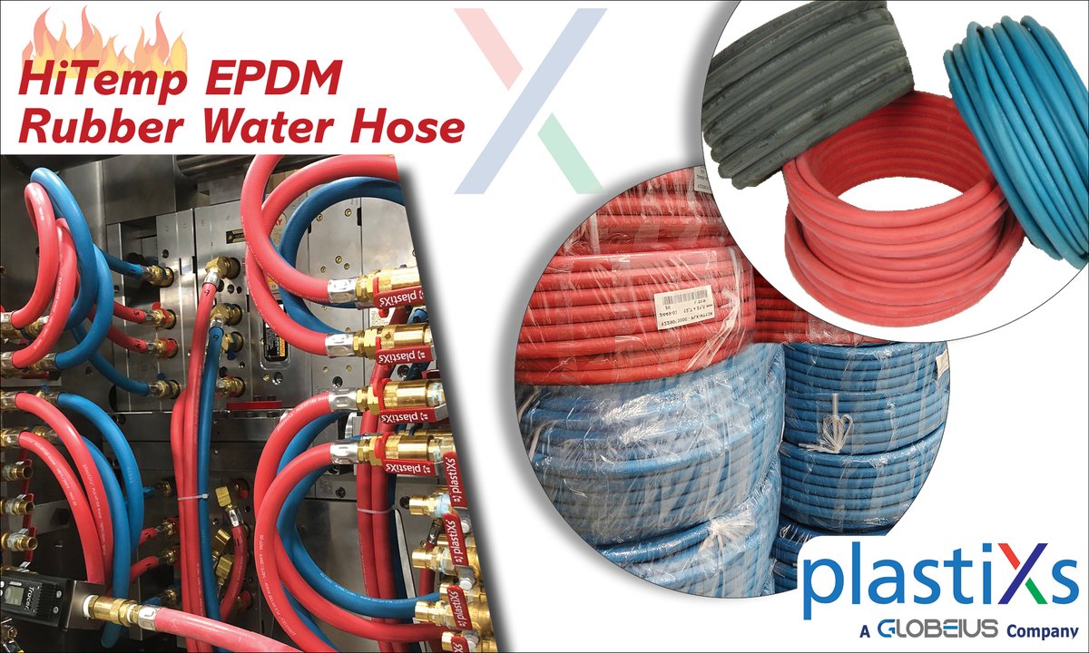PlastixsLLC's tweet image. HiTemp EPDM Hose:  Say Goodbye to Cracked &amp;amp; Hardened Hoses

These hoses are ideal when running molds at 200 to 250 degrees F, especially for polycarbonate.

Find out more at tinyurl.com/5n93pc32

#hitemp #epdmhose #injectionmolding #plastics #plastixs