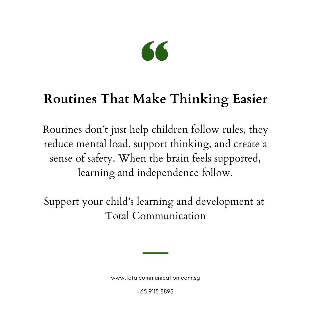 TCTherapy_SG's tweet image. Not all behaviour is behaviour. Sometimes, it’s a brain that feels overwhelmed.

To learn more, contact us.
Call/WhatsApp: +65 9115 8895

#ExecutiveFunction #ChildDevelopment #ParentSupport #LearningSupport #CognitiveSkills