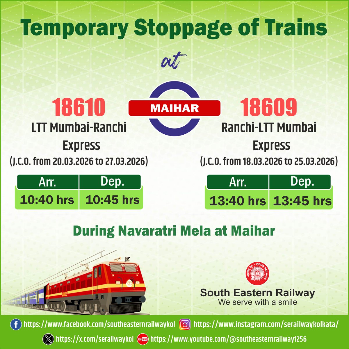 South Eastern Railway tweet media