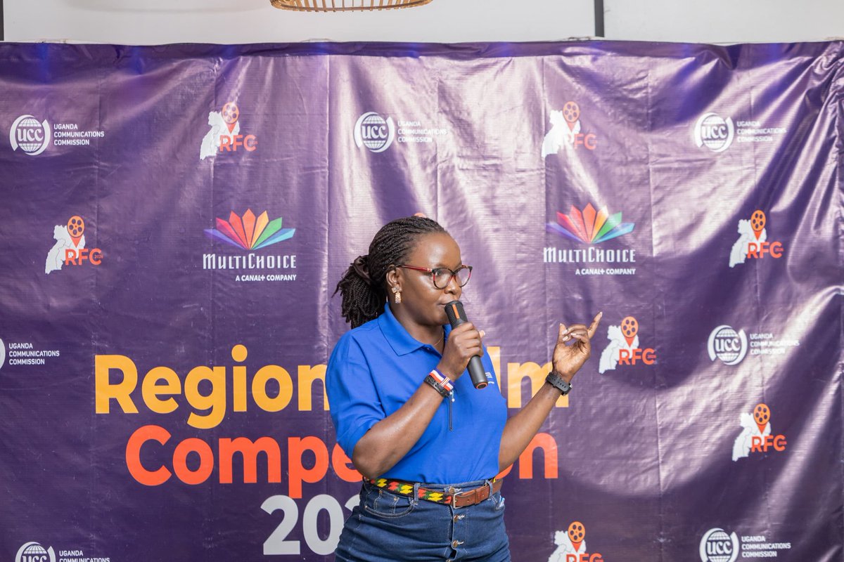 DamalieNd53457's tweet photo. "Day 4: Madam Ruth Kibuuka highlights UCC's focus on skills & quality content. Judges urged filmmakers to seek support & build brands #CreativeUg 🎬" @DStvUganda @GOtvUganda #RFC2026 #RegionalFilmCompetitions @ConsumerUCC @UCC_Official @GoldenPosts1 #GoldenPosts @bbossa https://t.co/DTjhjTf1AY