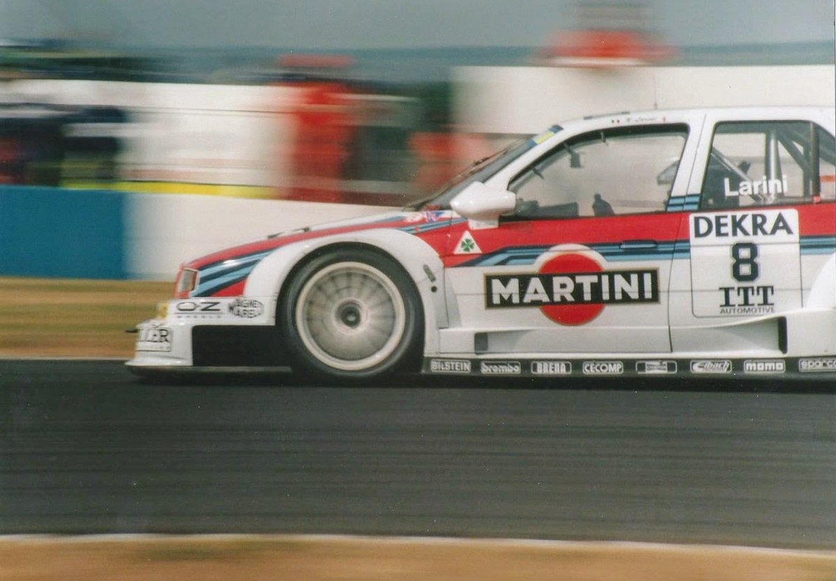 Since it's Nicola Larini's birthday, it gives me the excuse to post this again. 
July 9th 1995 <a href="/DoningtonParkUK/">Donington Park</a>, the DTM/ITC brought their spectacular cars to play in the UK.
#AlfaRomeo 
#tbt
🇮🇹🏁🇮🇹
© Me!