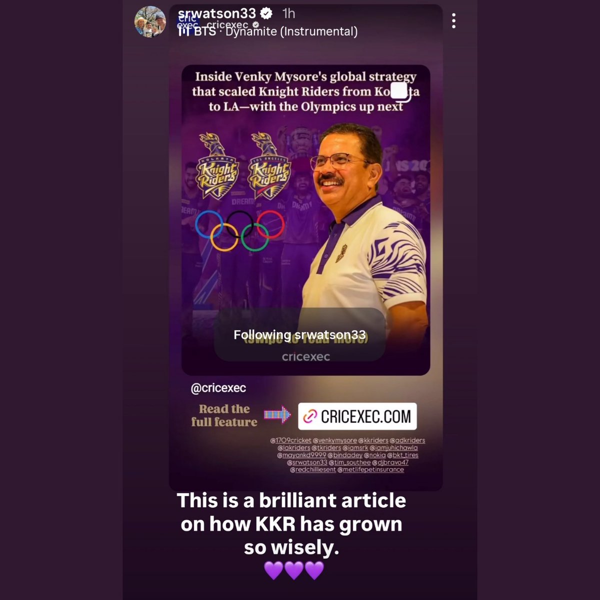 IT IS LOOKING LIKE SHANE WATSON CONNECTED WITH THE KNIGHT RIDERS 💜🔥⚠️

- That is how a genuine passionate coach looks like.