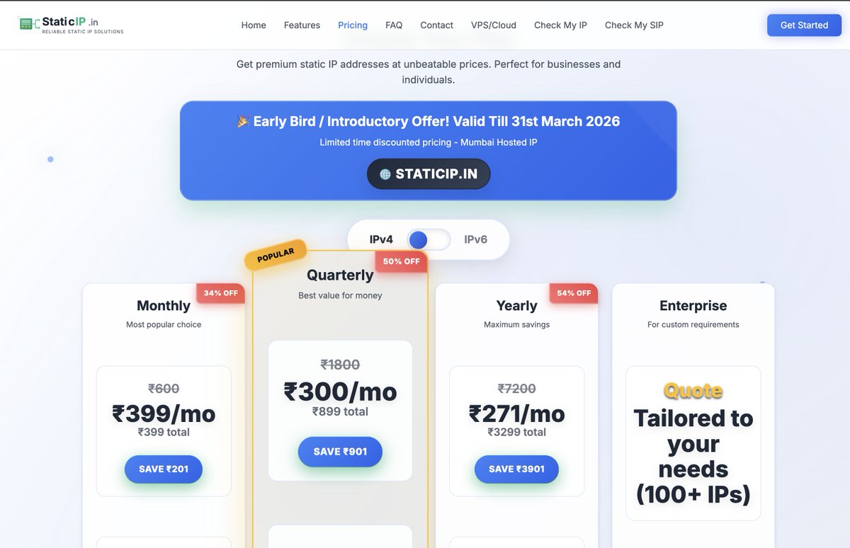 staticip_in's tweet photo. 🌐 Static IP made simple: 
✅ Setup in minutes 
✅ Works with any ISP 
✅ No expensive bundles 
✅ Mumbai hosted IPs 
✅ 24/7 reliability 
That's the https://t.co/6PR9V2Bh3B difference! 
#SimpleStatic #NoHassle https://t.co/EFAbUpJFqG