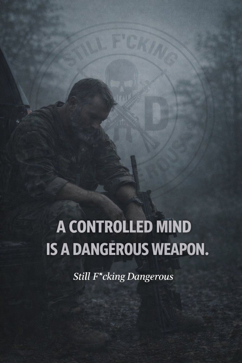 SFDMovement's tweet image. A weapon without control is chaos. But a controlled mind? That’s power.

Stay F’cking Dangerous.

#StillFckingDangerous
#StayDangerous
#SFDMovement
