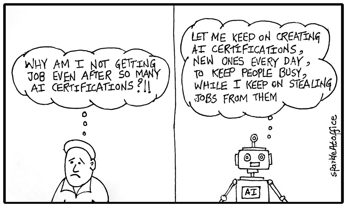 SparkleAtOffice's tweet photo. #ai #certification #comic #funny #sparkleatoffice https://t.co/TDr8WQoXPy