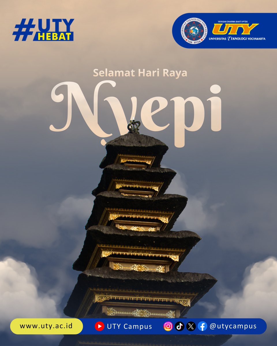 utycampus's tweet photo. Hening sejenak, menemukan tenang..
..
Selamat hari Nyepi sobat ☺️

#Nyepi
#UTYUnggul
#UTYCepatLulusCepatKarirCepatSukses https://t.co/ymbElw3y29