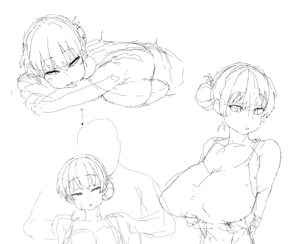 凪さんとおじさんとマッサージ、描いてます。 