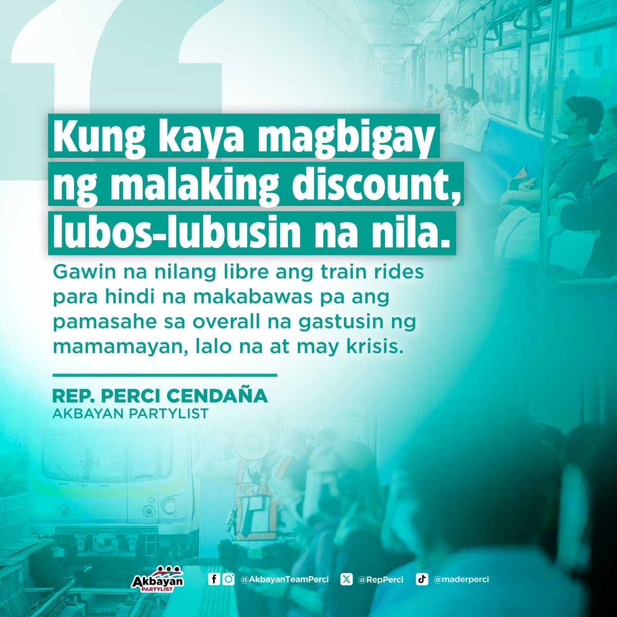 Rep. Perci Cendaña tweet media