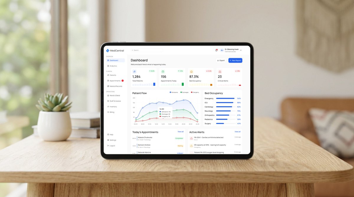 bee_dezigns's tweet photo. Day 16 
Design for a Hospital Management System

#uiux #HealthTech #DesignwithAmie https://t.co/0wtOwxVTVz