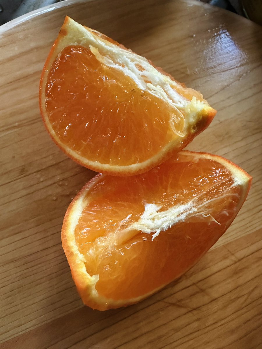 aim_tenpa's tweet photo. 親戚が母に送ってくれた果物
その中の熊本のゆうばれっていう、みかん？オレンジ？🍊
めっちゃおいしい！！
初めて食べたかもしれない。
全く酸味なくて甘さだけ。
甘すぎるわけではなくて、とにかく美味しい。
ありがたや🙏✨ https://t.co/8iIQjbidQg