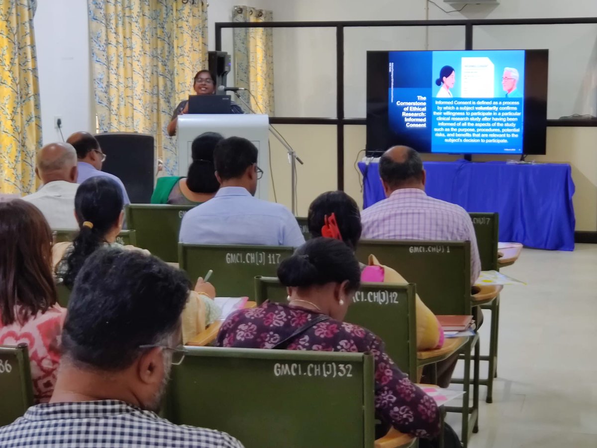 iscrindia's tweet image. Exciting day at GMC Idukki! 🩺 The Dept of Pharmacology, MEU &amp;amp; ACCRI-ISCR hosted a CME on GCP Guidelines.

Goals: DHR registration, ICMR/NDCT 2019 mastery &amp;amp; ethical AI in research. 72 faculty &amp;amp; IEC members trained to ensure world-class, ethical clinical trials. 🚀

#ISCR #GCP