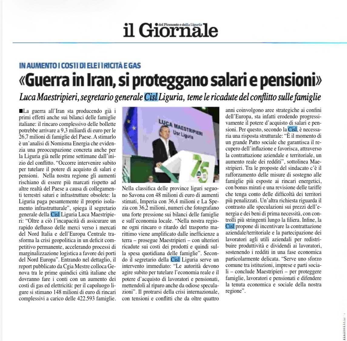 Cisl Liguria tweet media