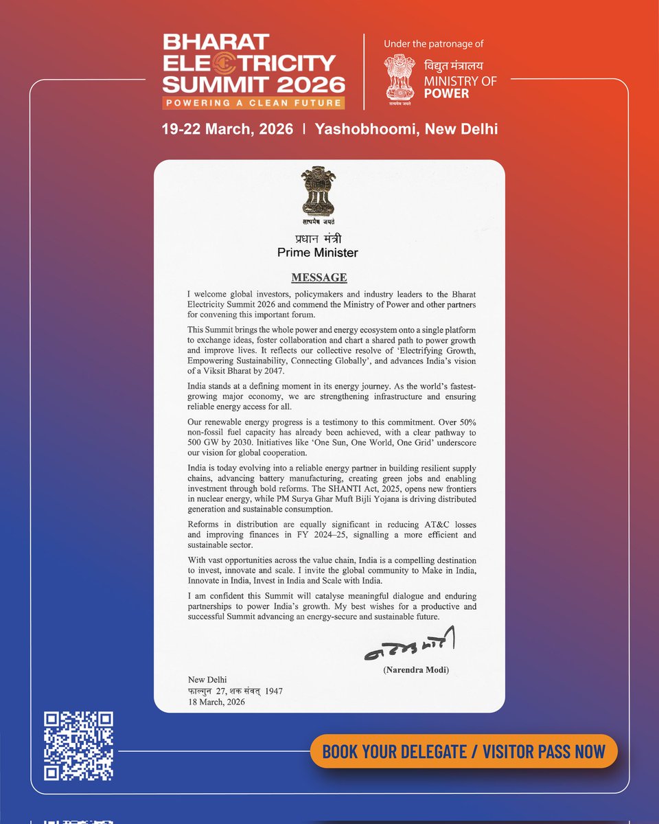 Bharat Electricity Summit tweet media