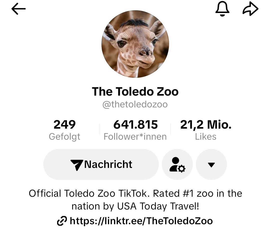 One picture is worth more than a thousand words.

Eugene is the Toledo Zoo TikTok account's pfp. 🦒

$Eugene