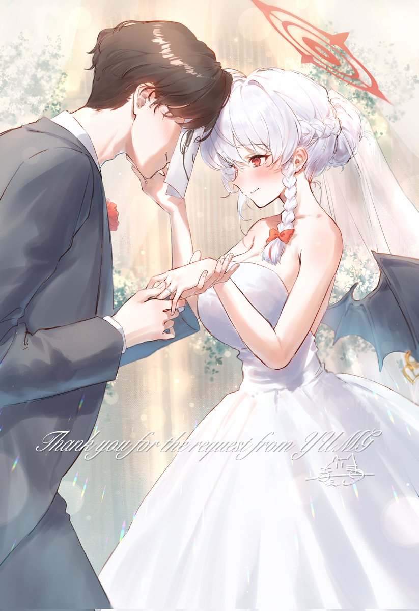 これは2024年に、ハルナの絆100達成を記念して依頼したイラストです。 
人生で初めてのイラストの依頼でもあります。

今、私は二人目の絆100を達成しました。 そして、このイラストに関連した続きのシチュエーションも依頼しました。