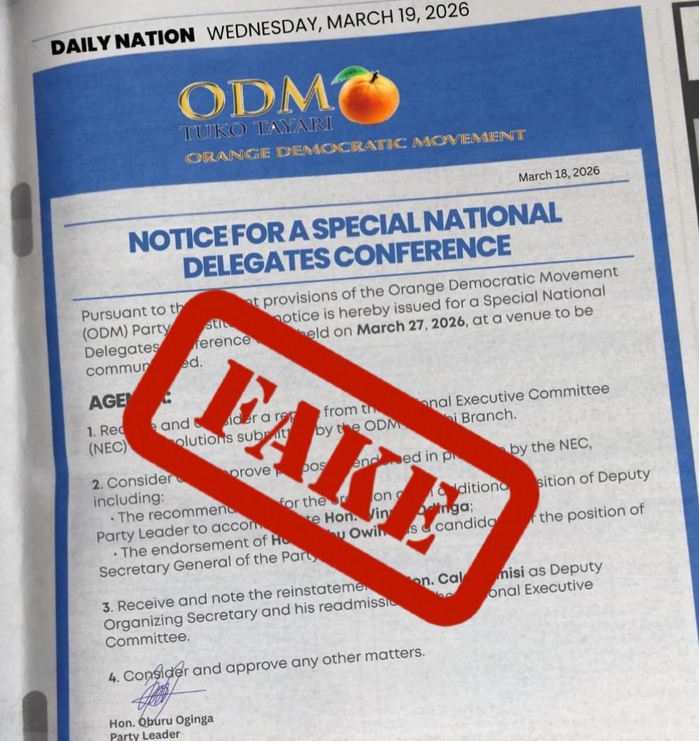 The ODM Party tweet media