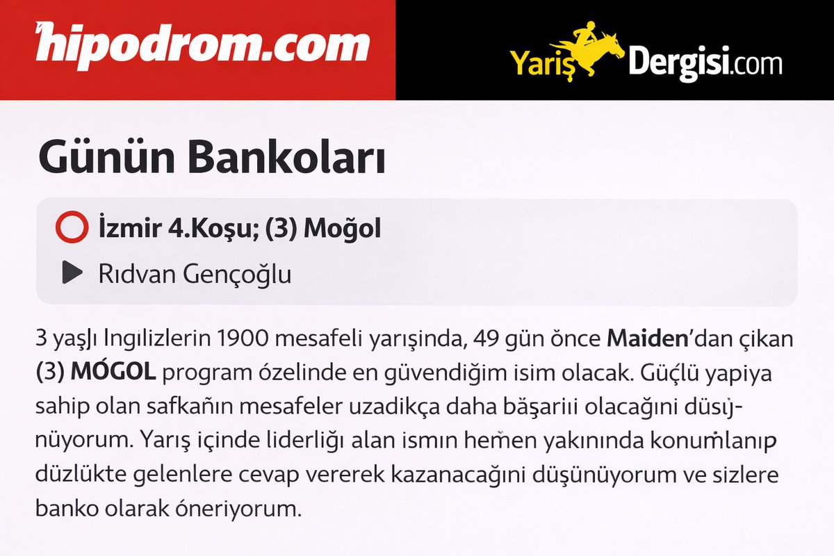 Yarış Dergisi tweet media