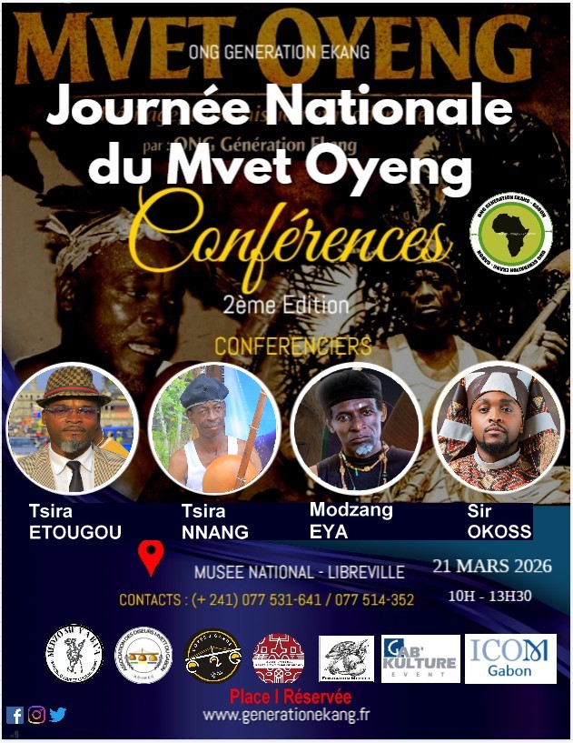 2_corps's tweet photo. 🚨 Journée Nationale du Mvett Oyeng
Samedi 21 Mars 2026 du côté du Musée National des Arts, Rites et Traditions du Gabon. 
Cc @V_Debomame https://t.co/YCzVmkj3A0