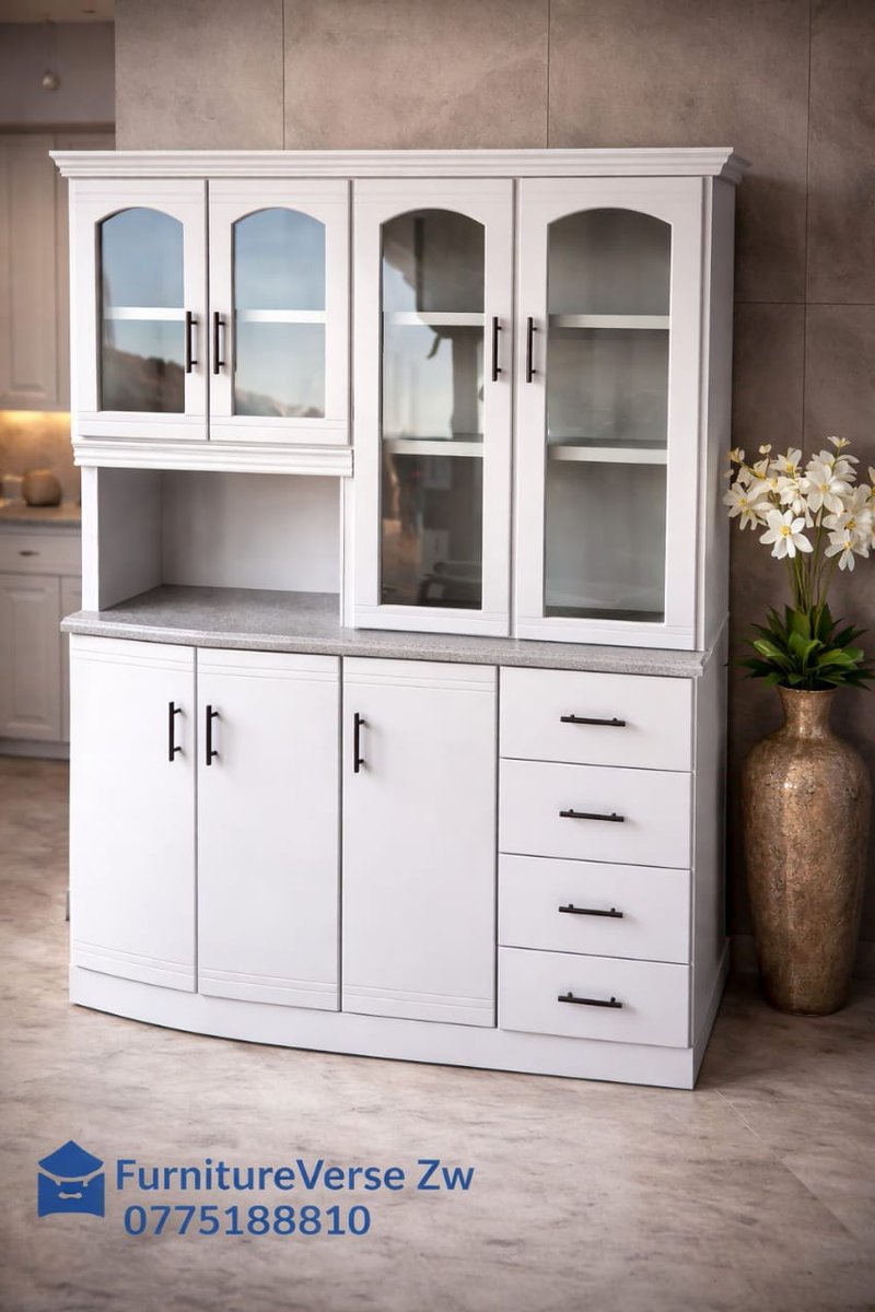 nibcrouch's tweet photo. "Stunning white display cabinet from *FurnitureVerse* – elegant glass doors &amp; sleek black handles for that timeless kitchen look. 📚✨ Call 0775188810 for your custom order!"

https://t.co/O1FNyA64ti https://t.co/HYsBFJYfpD