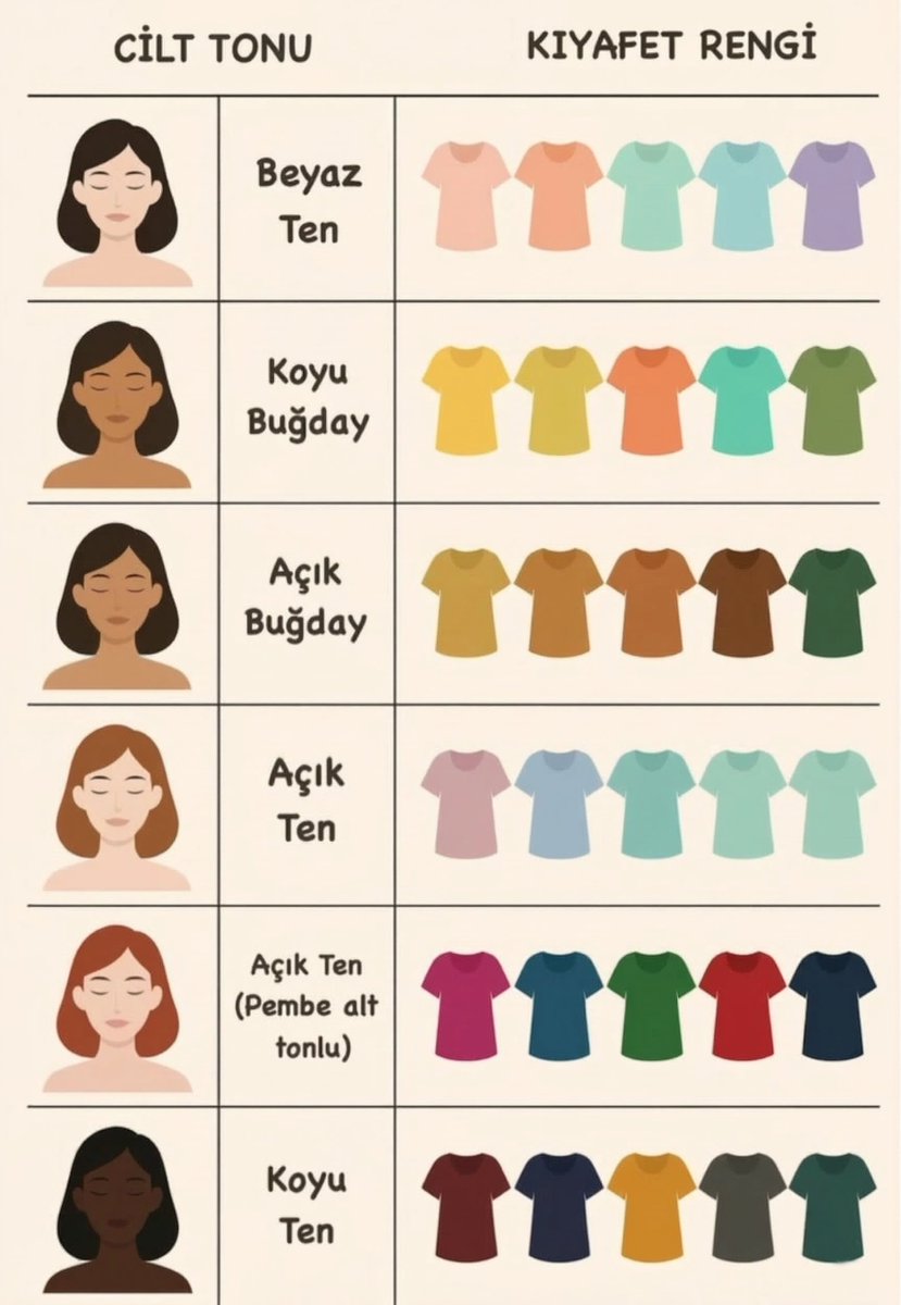 Hangi rengin size en çok yakıştığını merak ediyor musunuz? Cilt tonunuza göre giyim renkleri rehberimizi inceleyin! 😉