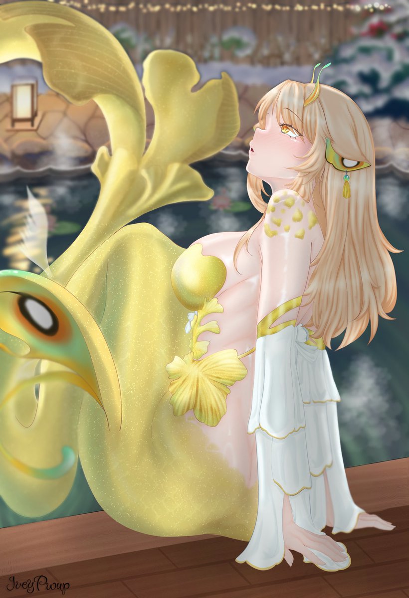 IveyPwup's tweet photo. #yuzart 
my contribution to the moth in water @SanagiYuzu https://t.co/XCuLhaIzjC