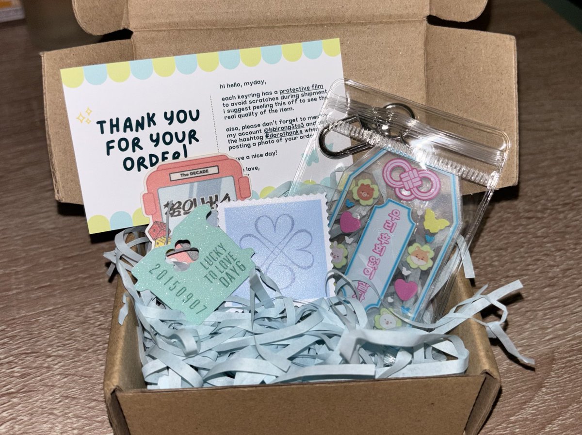 bluewoniecart's tweet photo. my day6 omamori keyring has arrived! thank u very much @bbirong3to3 ( ^ฯ^ ) #dorothanks โญ๏ธ https://t.co/qt7PVcgkRl