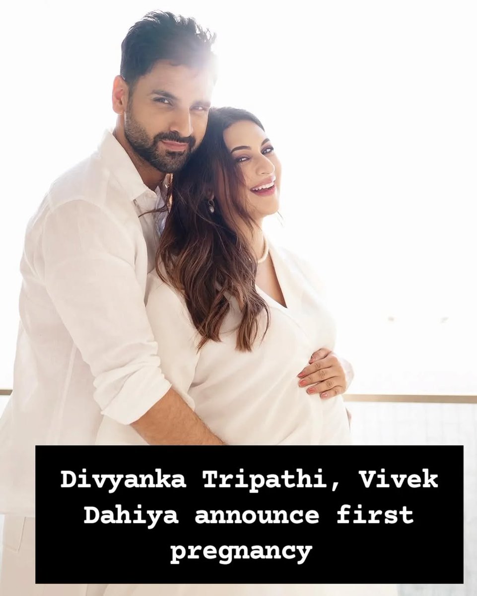 htcity's tweet photo. Congratulations are in order for actor-couple Divyanka Tripathi and Vivek Dahiya as they announce their first pregnancy!

The couple announced the "plot twist" on social media as they are becoming parents for the first time.

#vivekdahiya @Divyanka_T #pregnancy https://t.co/kVAQ09TZXo