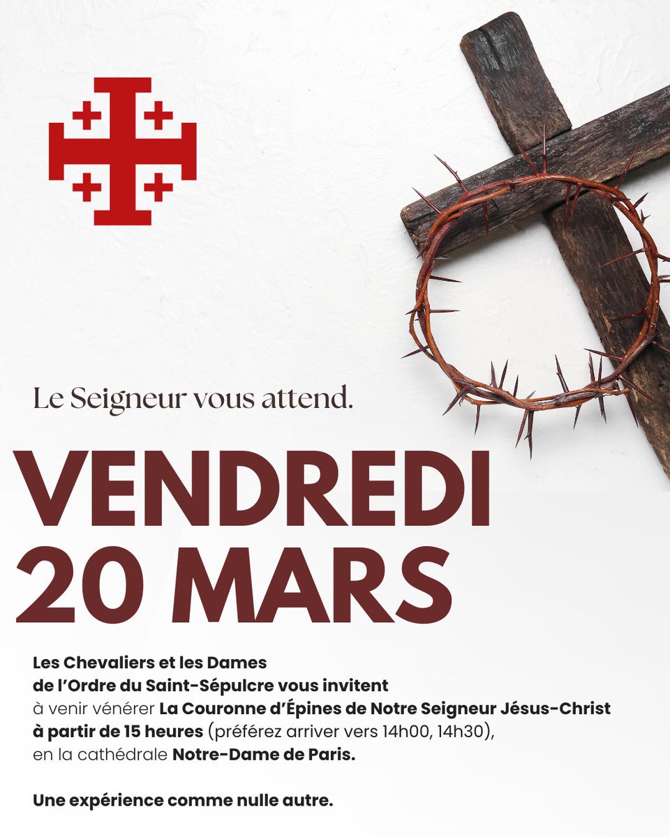 Ordre du Saint-Sépulcre en France tweet media