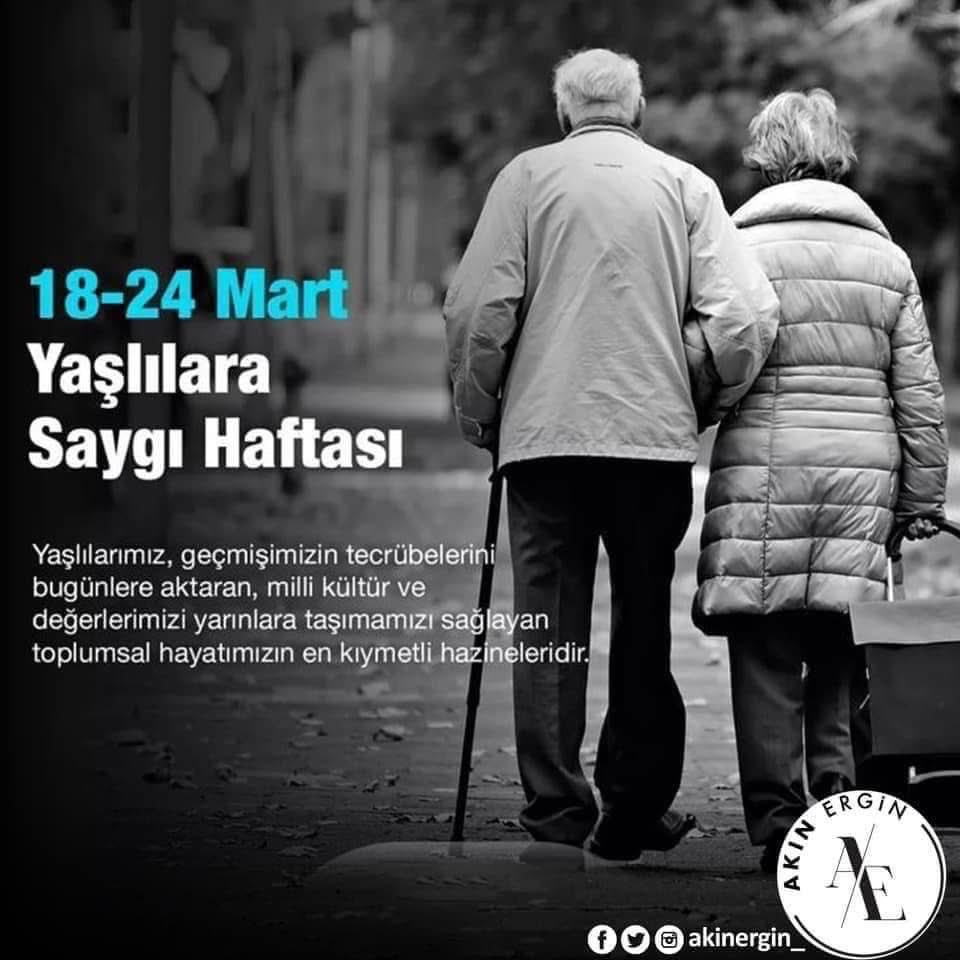 Geçmişin kıymetli izlerini bugüne taşıyan büyüklerimizi unutmayalım. Sevgi ve saygı ile...

#YaşlılaraSaygıHaftası