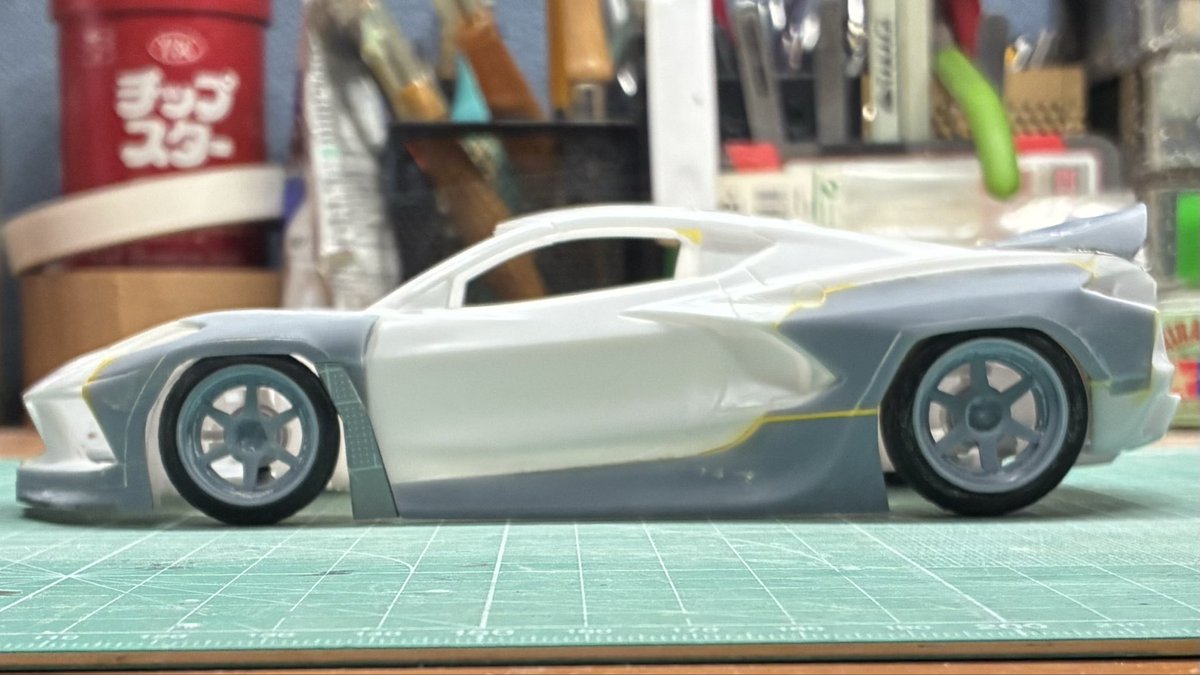 unibutaroom's tweet image. #revell #corvette #pandem
エアロの加工、ホイール製作を行いました！
しゅんごいかっこいい🤩