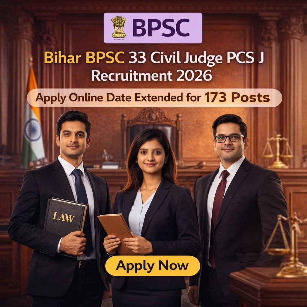 's tweet image. Bihar BPSC 33 Civil Judge PCS J Recruitment 2026 – 173 Posts | Aqubes.com
📷 Apply Now: shorturl.at/nvBPw
#BPSCRecruitment2026 #CivilJudge #BiharJobs #JudiciaryJobs #LawJobs #PCSJ #GovtJobs #SarkariNaukri #JobAlert #AqubesSarkariJobs