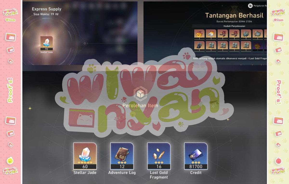 wiwa! 🩷 Genshin WuWa HSR ZZZ joki pilot tweet media