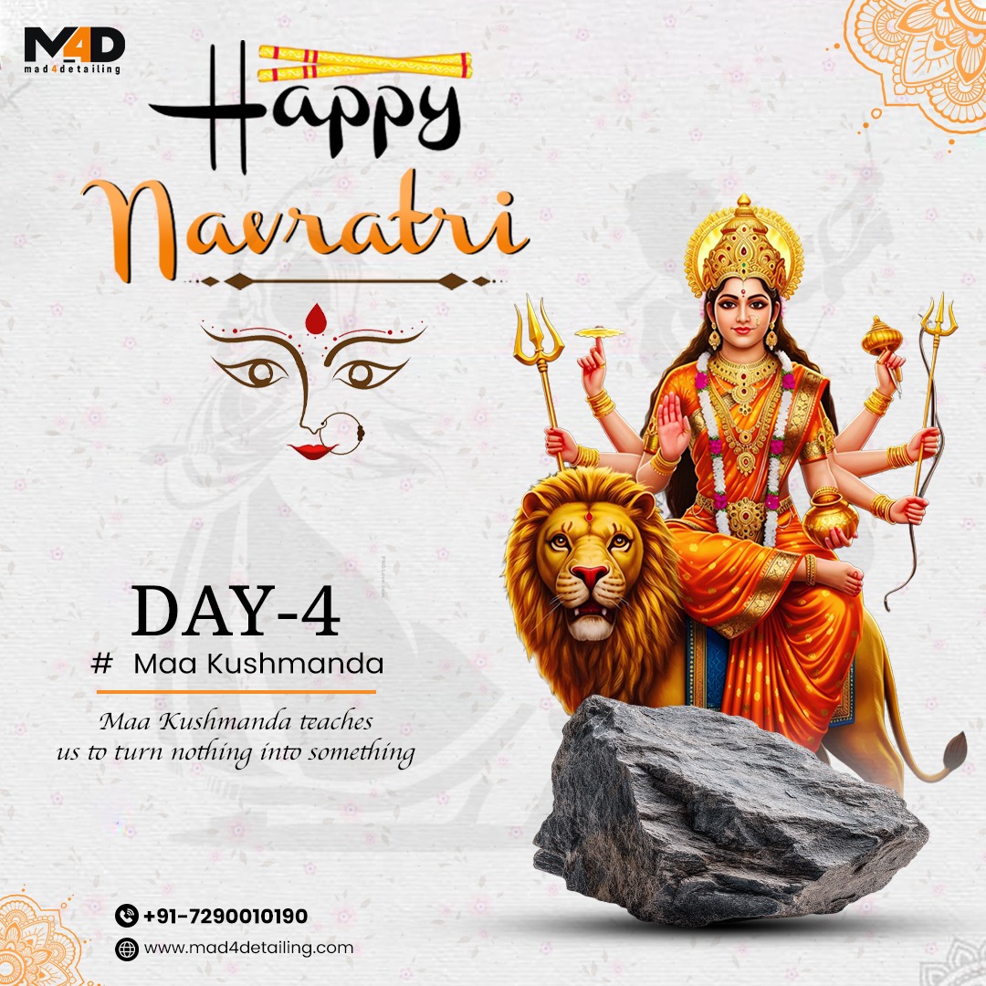 mad4detailing's tweet image. ✨ Day 4 – Maa Kushmanda 🙏

The creator of energy &amp;amp; positivity 🌼✨
May Maa fill your life with happiness, health &amp;amp; endless brightness 💫
Let your journey glow with positivity &amp;amp; shine 🚗✨

#Day4 #MaaKushmanda #NavratriGlow #M4D #PositiveVibes