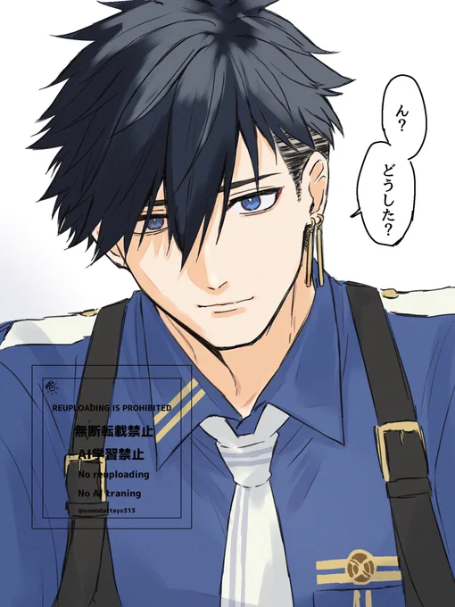 話聞いてお巡りさん……という夢絵 