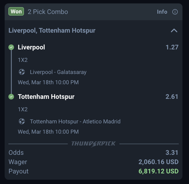 VIPGangBets's tweet photo. Good morning, Liverpool and Tottenham 😎 https://t.co/IJzWpbbiF8