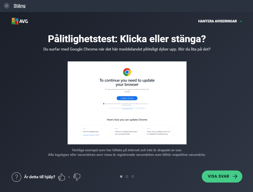 avgse's tweet photo. 👉 Skulle du klicka – eller stänga direkt? 

Testa din förmåga att genomskåda bluffar på nätet och se hur lätt det är att bli lurad: https://t.co/SemgYiHdGZ https://t.co/aqJUrCOs6r