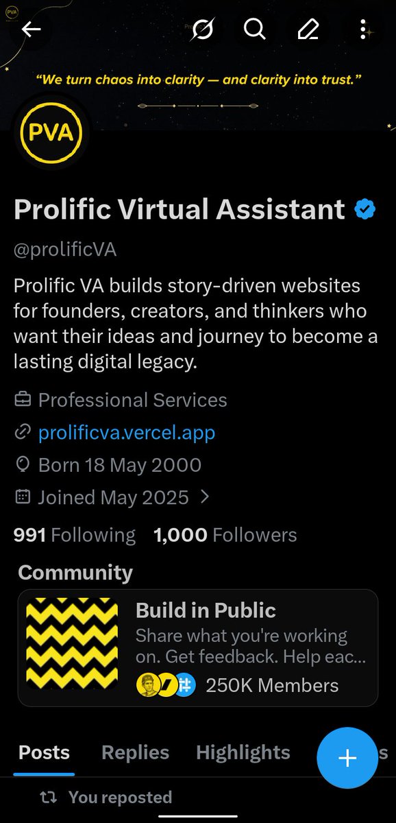 Prolific Virtual Assistant tweet media