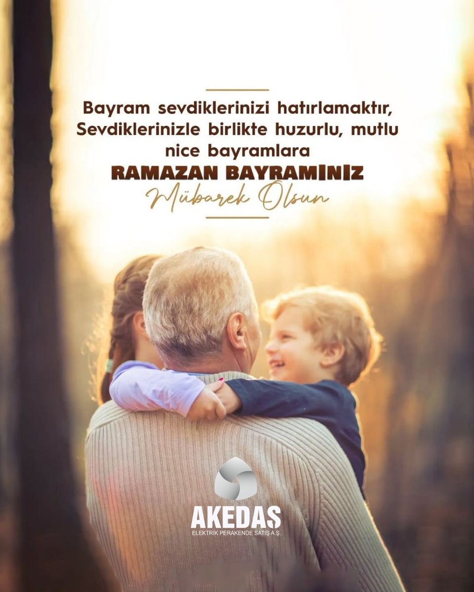 Bayram sevdiklerinizi hatırlamaktır, sevdiklerinizle birlikte huzurlu, mutlu nice bayramlara #RamazanBayramınız mübarek olsun.

#Akedaş #AkedaşPerakende