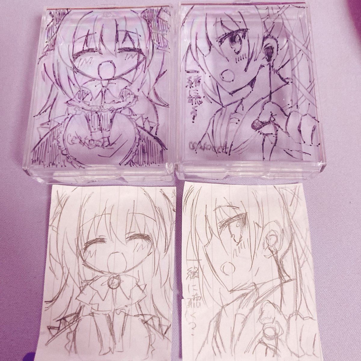 【告知】
BOOTHさんにて本日22:00からオリジナルグッズを販売します!
小物入れとしてお使いいただけます✨ 
全て直筆+裏面にサインあります!
ご興味のある方は何卒…… 