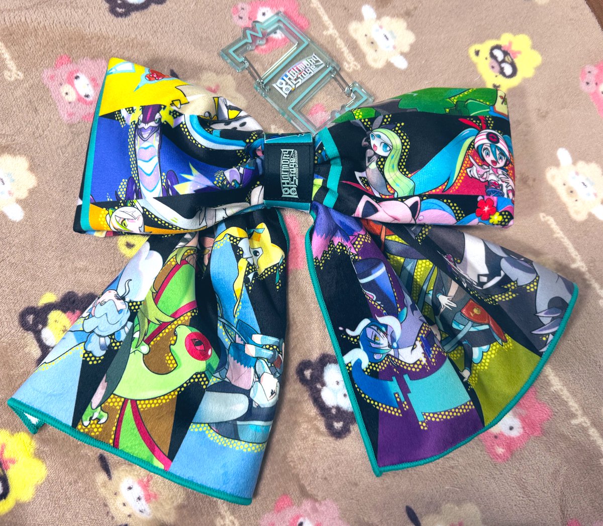ポケミクのマフラータオルで リボンタオルできたෆ ෆ ෆ⸒⸒⸜( ˶'ᵕ