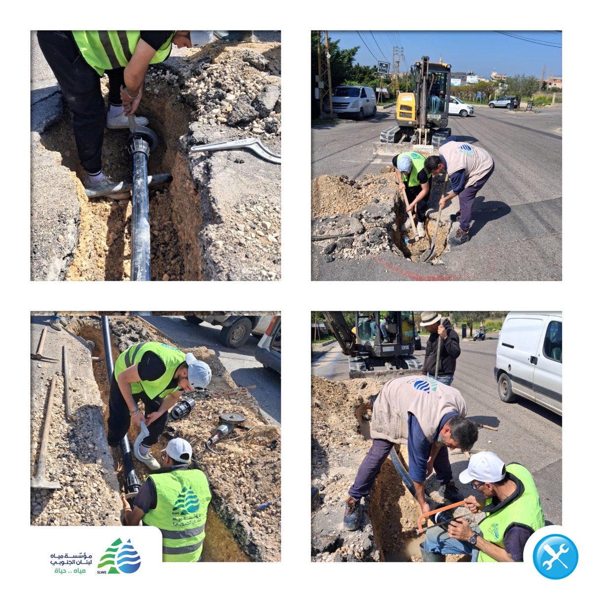 #مؤسسة_مياه_لبنان_الجنوبي | دائرة مياه #صيدا
فرق المؤسسة تنجز معالجة تسرب مياه على خط توزيع قطر ٣ انش قرب جامع #ميسّر في #مجدليون _ #الصالحية، واستعادت التغذية بالمياه للمشتركين.