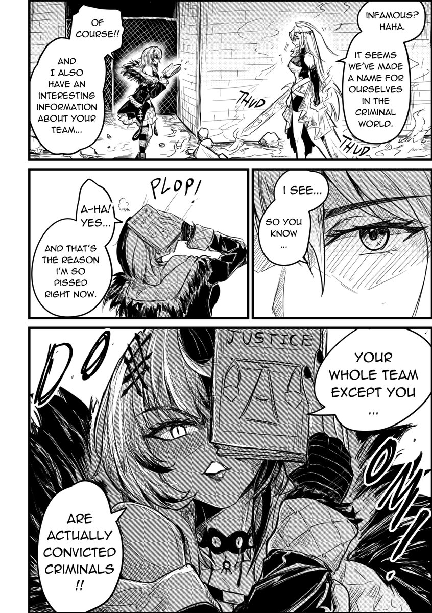 Lavendulan's tweet photo. Couldn't contain my hype for #ENreco CH3, so I'm going to continue my #JusticeVSAdvent fan manga!
Here's a recap of page 5-8 in one post for easier reading.
Working on Shioriπβπ¨ VS ERBπfight scene right now!
#BloodflameArt #ShiorinSketch #rkggk #RaorArt #Immergination https://t.co/iZibEQcgde