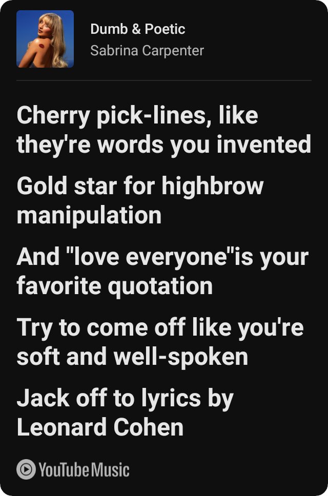 sabrina bahkan punya lagu buat laki oon macam lu 🤣